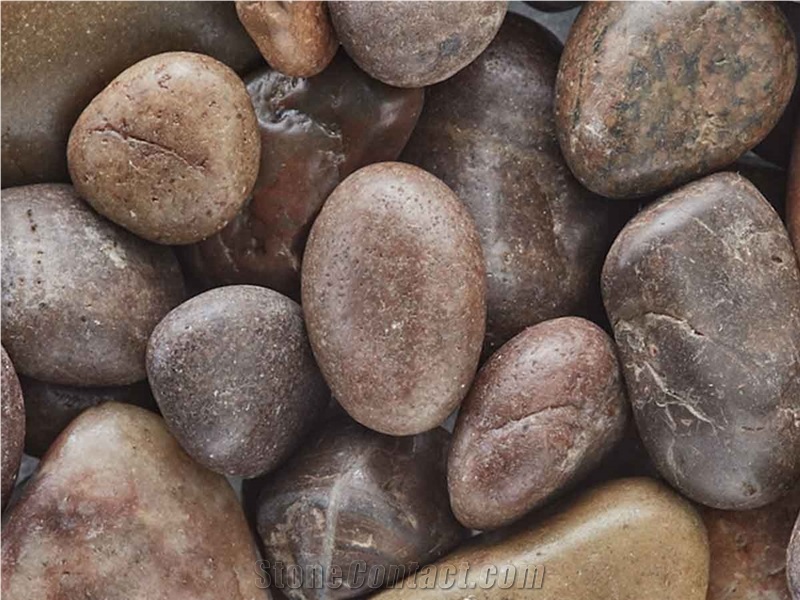 Red Polished Pebbles 1"- 2"