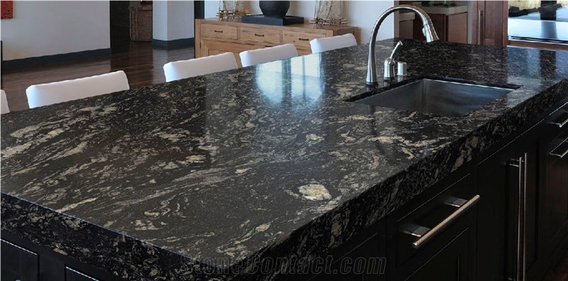 Exotic Titanium Granite Kitchen Countertop