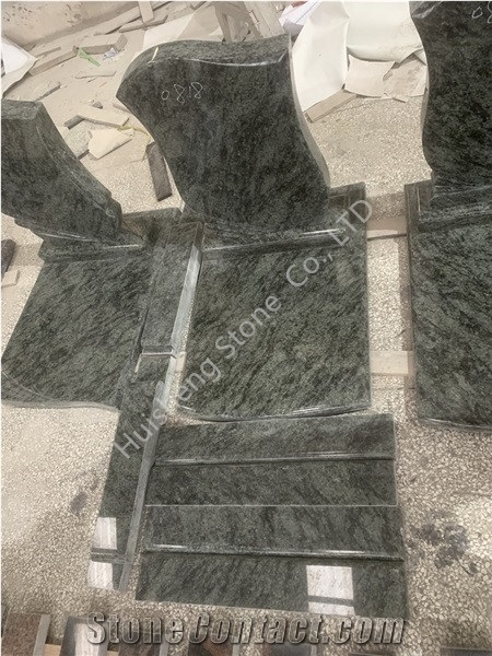 Western Olive Green Granite Tombstone/Monument/Headstone