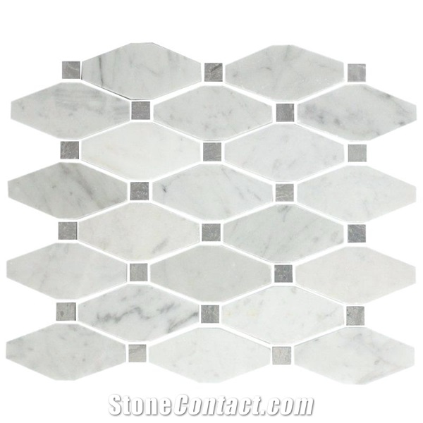 Bianco Carrara Marble Mosaic Pattern