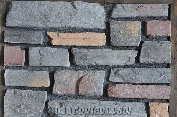 Brown Slate Culture Stone Wall Cladding Panel,Ledge Stone