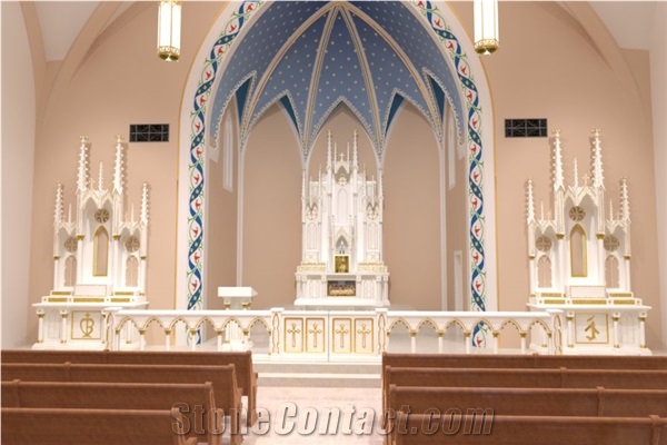 Custom Made Catholic Church Marble Altar Table For Sale