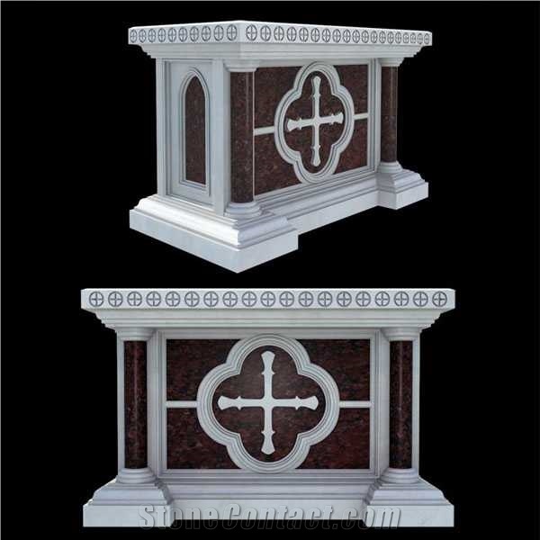 Custom Made Catholic Church Marble Altar Table For Sale