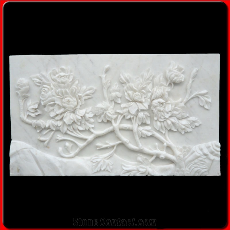 Customized Stone Reliefs 3D Carved Marble Wall Relief