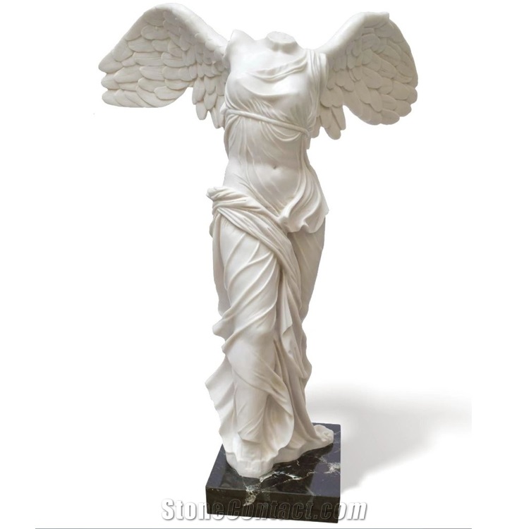Hand Carved Cupid And Psyche Marble Sculpture For Sale
