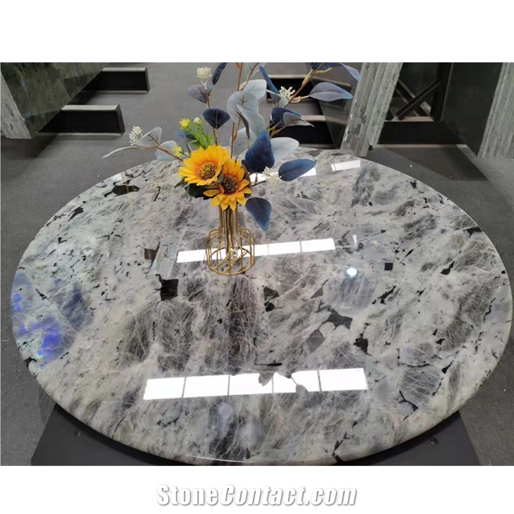 High Quality Luxury Lanber White Granite  Cafe Table Top
