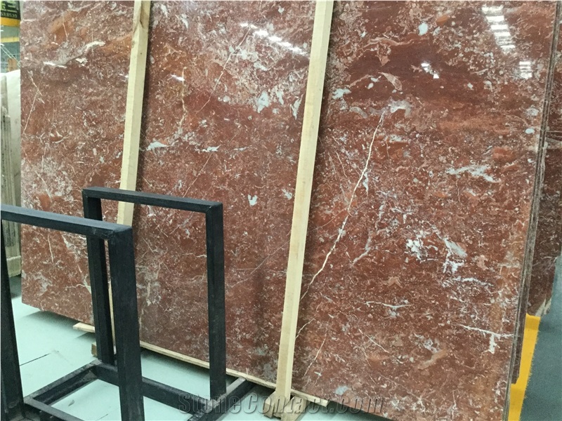 Kitchen Red Slabs Marble Sale Stone Customized Wall