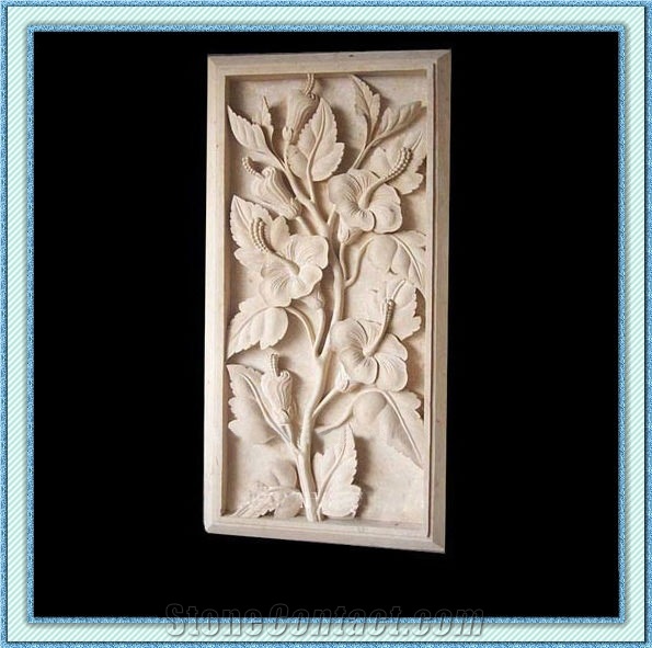 Marble Wall Relief Sculpture For Decorate Wall Background