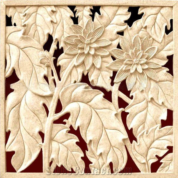 Marble Wall Relief Sculpture For Decorate Wall Background