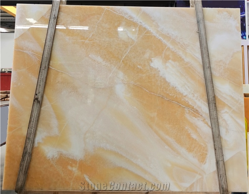Mixed Color Orange Onyx Tiles And Slabs