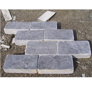 Natural Blue Limestone Honed+Tumbled Paverstone 30X10cm