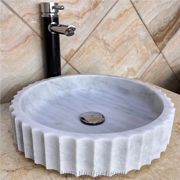 Polished Turkey Milas Lilac Marble Wash Basin For Sales