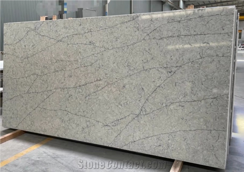 Carrara White Engineer Quartz Stone Slabs