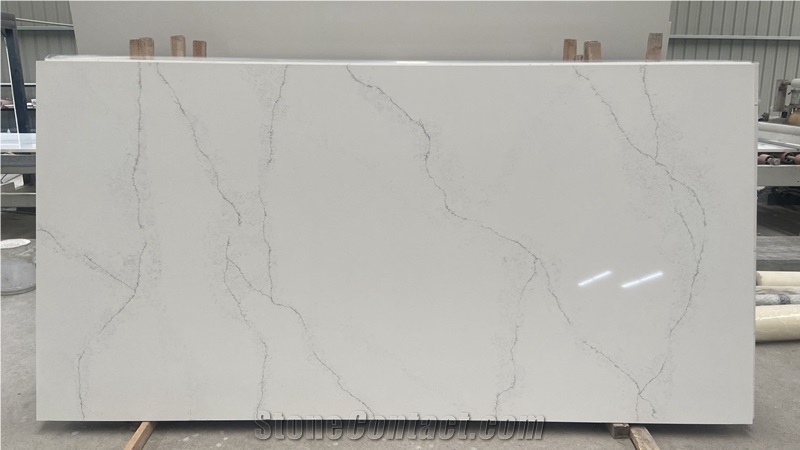 Carrara White Engineer Quartz Stone Slabs