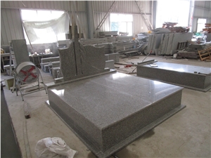 Romania Orthodox Granite Double Tombstone Monument Set