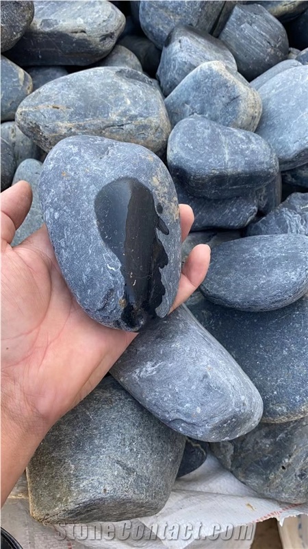 Black River Pebble Stone With Large Stock For Outdoor