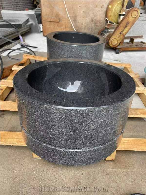 Chinese Dark Grey Granite G654 Sinks Water Basin Lavabo