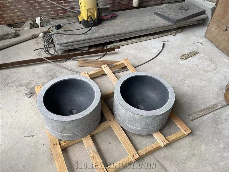 Chinese Dark Grey Granite G654 Sinks Water Basin Lavabo
