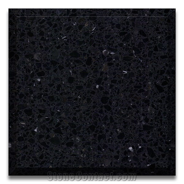 Black Big Terrazzo Slab,Cement Floor And Wall Tile