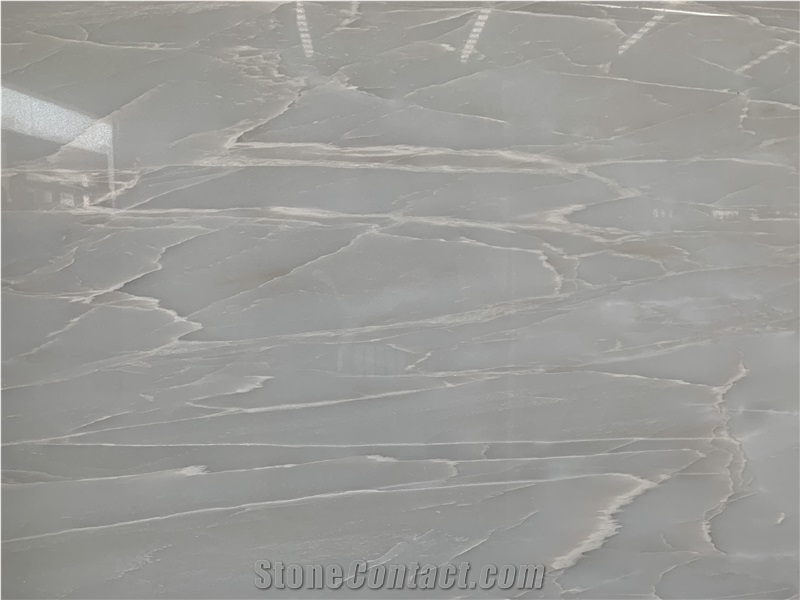 Polished White Cary Ice Jade Marble Wall And Floor Tile