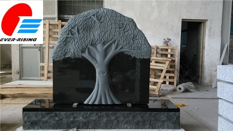 Tree Headstone To USA, Western Style Monument
