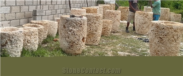 Caliza Stone Coral Stone Planter Pots