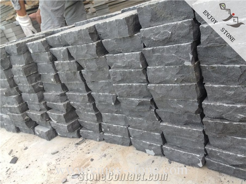 Zhangpu Black Basalt Split Cubes Paving Stone