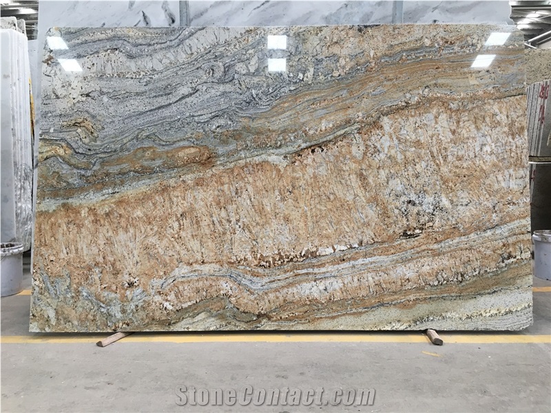 African Canyon Yellow Granite Polished Slabs