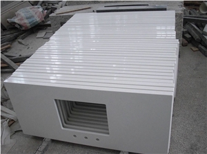 Pure White Quartz &Crystalize Quartz Kitchen Tops