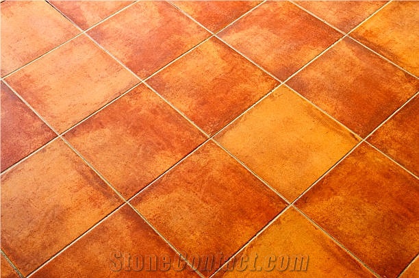 Red-Terracotta Tile Floor