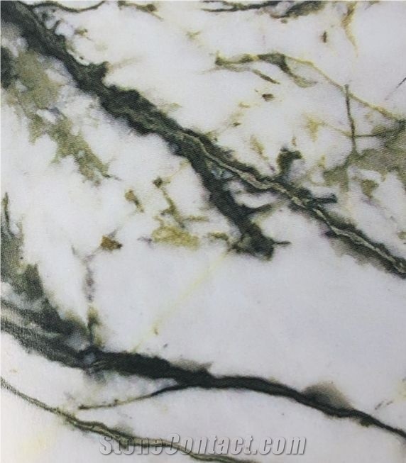 White & Green Marble
