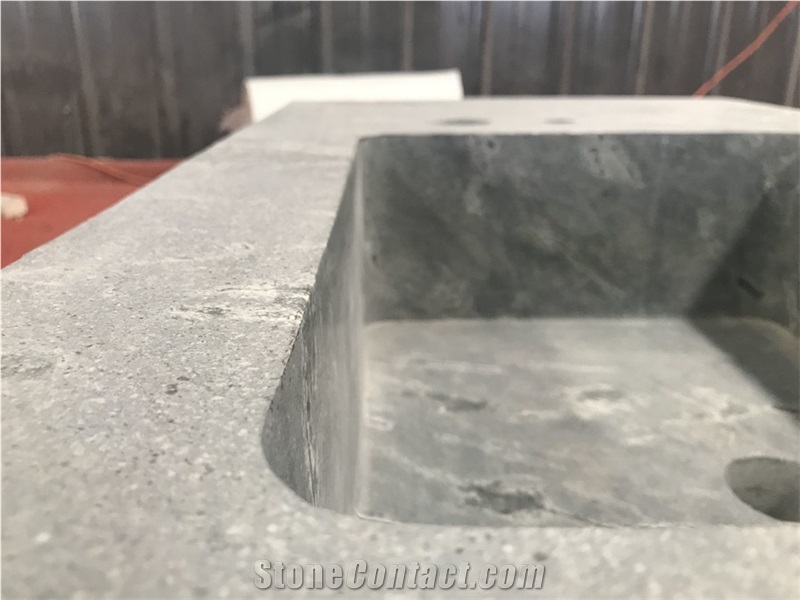 Atlantic Stone Grey Polished Bathroom Vanity Hotel Bath Top