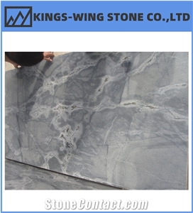 Grey Polished Sky Blue Quartzite Slab Tiles