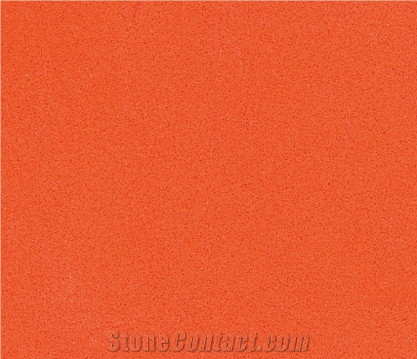Dark Orange Quartz Slabs From Xzx-Stone