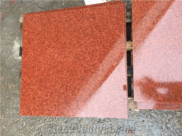 Dyed Red Granite Tiles