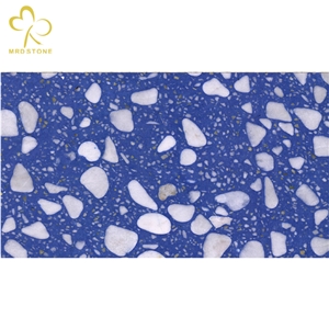 Luxury Home Wall Floor Decoration Grey Terrazzo Slab