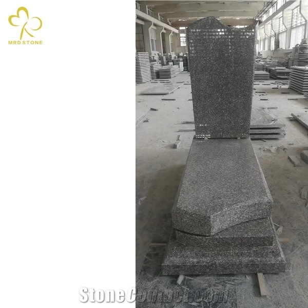G603 Granite Monument Set With Headstone