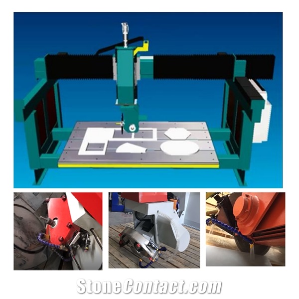 5 AXIS CNC Bridge Cutting Machine For Countertop Marble Granite Cutter