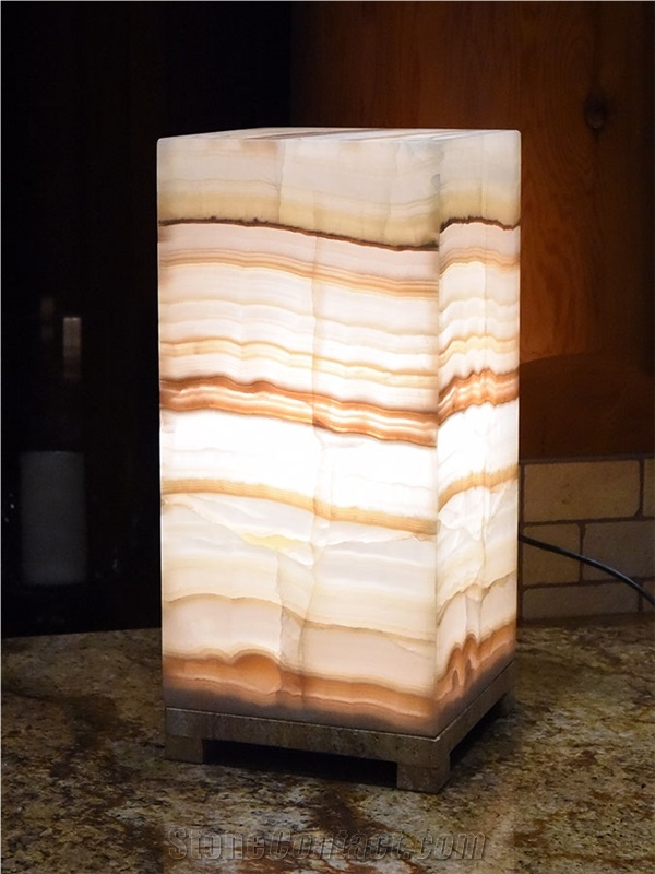 Backlit Onyx Ceiling Transparent Lamp