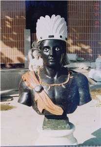 Black People Egypt Style Busts Statue Polished