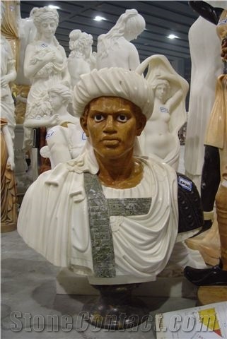 Black People Egypt Style Busts Statue Polished