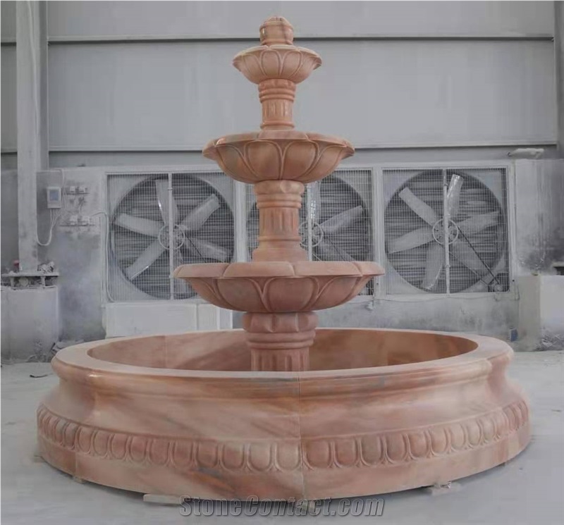 Factory Supplier China Pink Marble Small Size Fountain