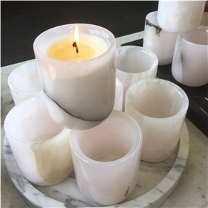 Interior Design Stone Candle Jars Hotel Bathroom Accessories