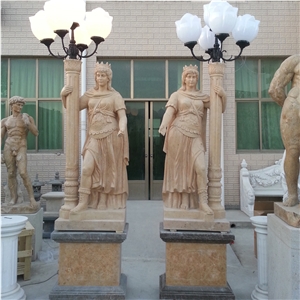 Mythology Figure Lantern Post For Commercial Street Road