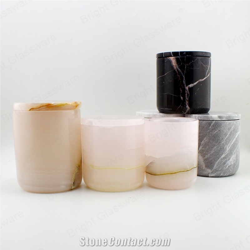 Natural Stone Candle Jars Interior Design Products