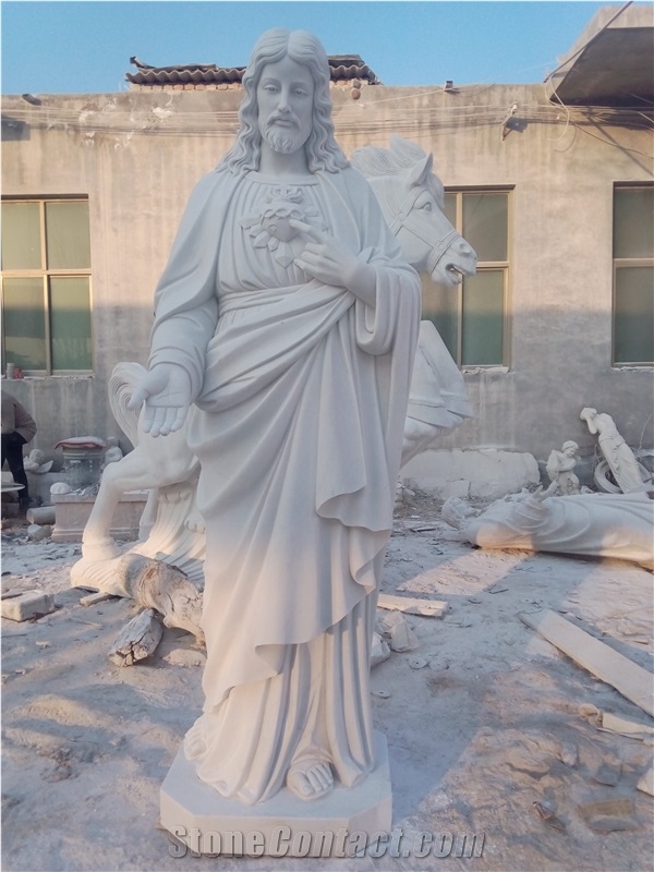 Religious Human Sculptures, Marble Jesus Statues