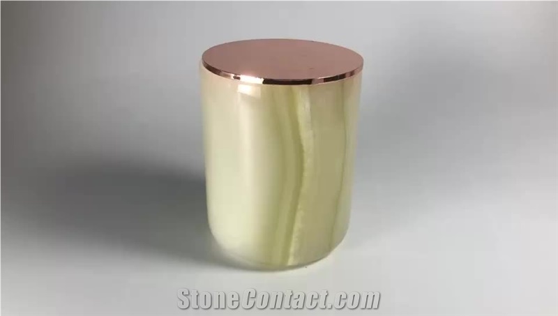 Wholesale Stone Candle Jars With Tray For Hotel Project