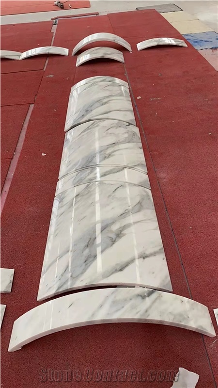 Calacatta White Marble Hollow Column Panel Stone Pillar