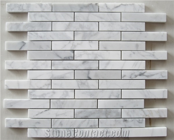 White Marble Kitchen Bathroom Wall Lantern Mosaic Tile