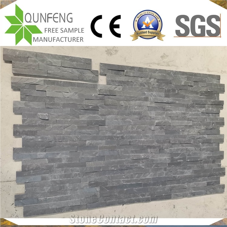 China Black Slate Wall Stone Z Rockface Cladding